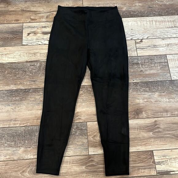 ASSETS BY SPANX Black Faux Suede High Rise Leggings 1X - Picture 4 of 11